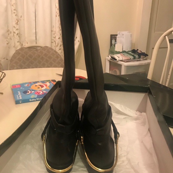 Ralph Lauren Leather Riding Boots BLACK size 8 - Picture 12 of 14